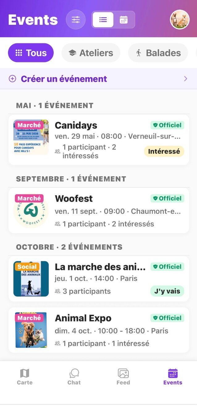Événements pet-friendly